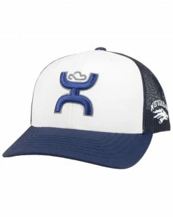 HOOey Men's White & Navy University Of Nevada Embroidered Logo Mesh-Back Trucker CapÂ