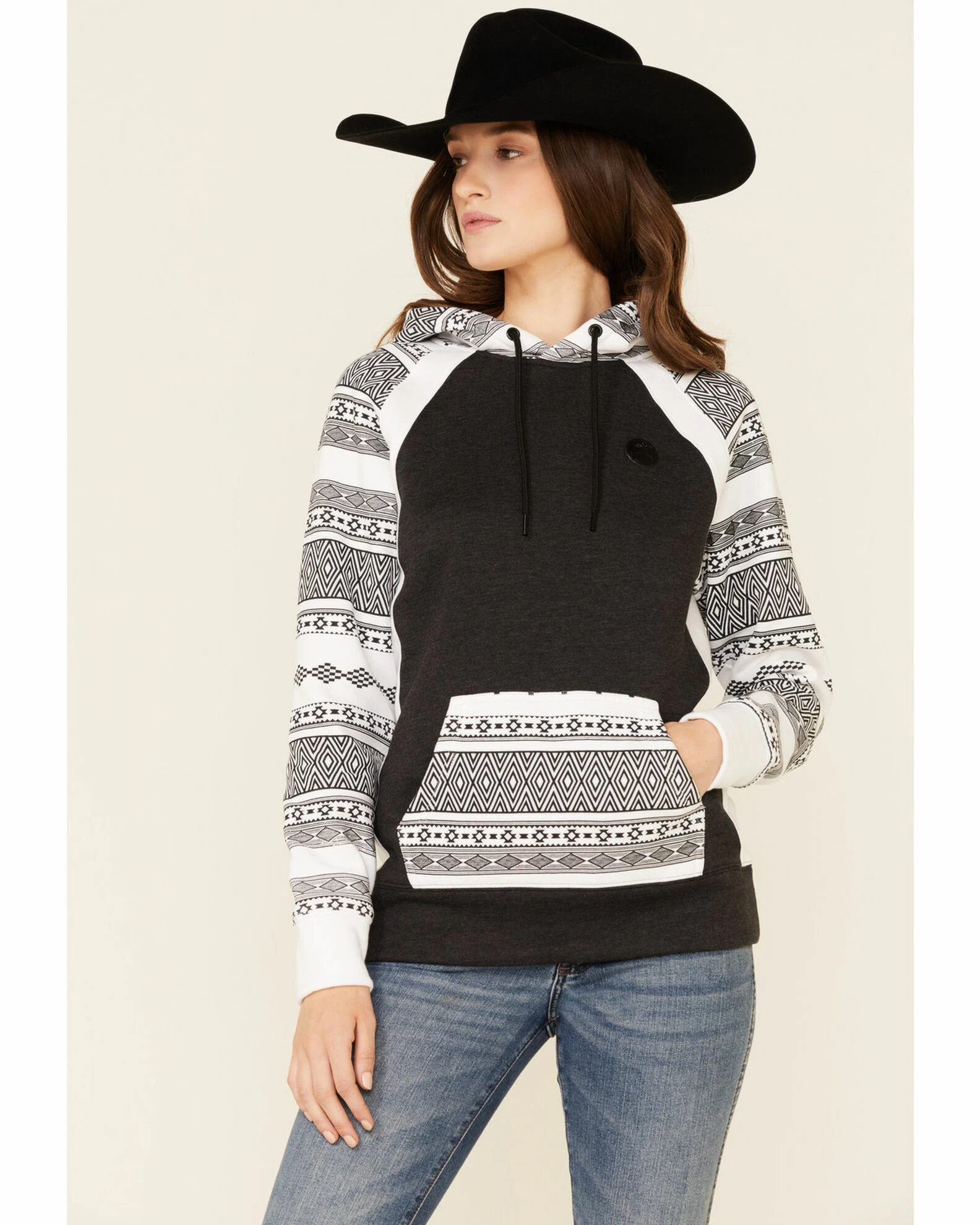 HOOEY Women's Southwestern Contrast Hoodie 3 HOOEY Women's Southwestern Contrast Hoodie