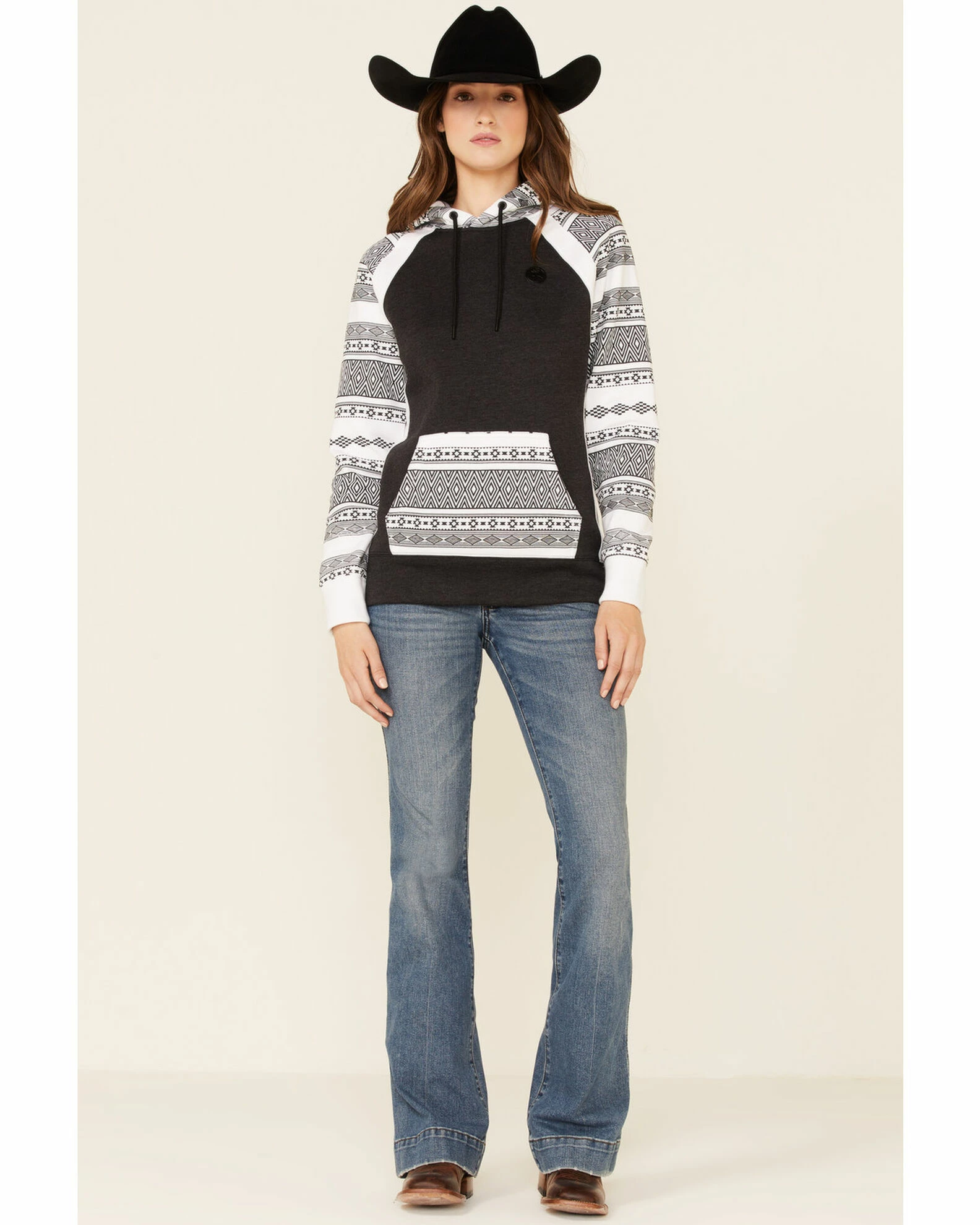 HOOEY Women's Southwestern Contrast Hoodie 4 HOOEY Women's Southwestern Contrast Hoodie - Image 2