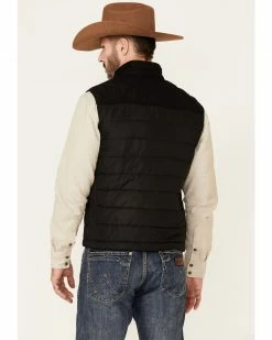 HOOey Men's Solid Black Packable Zip-Front Vest  -Hooey Shop 2000347156 001 P4