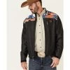HOOey Men's Charcoal Southwestern Print Zip-Front Softshell Jacket  -Hooey Shop 2000347163 022 P1