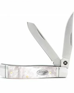 HOOey Mother Of Pearl Trapper Knife For None