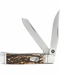 HOOey Small Stag Trapper Knife For None Medium Brown
