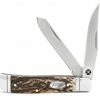 HOOey Large Stag Trapper Knife For None Medium Brown -Hooey Shop 2000354070 210 P1