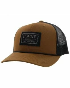 HOOey Men's Tan & Black Doc Logo Patch Mesh-Back Ball CapÂ