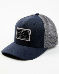 HOOey Men's Navy & Grey Doc Logo Patch Flex-Fit Mesh-Back Ball CapÂ