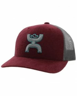 Hooey Men's Sterling Logo Embroidered Mesh Back Trucker Cap Maroon -Hooey Shop 2000356371 642 P1 1