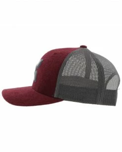 Hooey Men's Sterling Logo Embroidered Mesh Back Trucker Cap Maroon -Hooey Shop 2000356371 642 P4