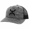 HOOey Men's Sterling Embroidered Logo Mesh Back Trucker Cap  Grey -Hooey Shop 2000356374 020 P1