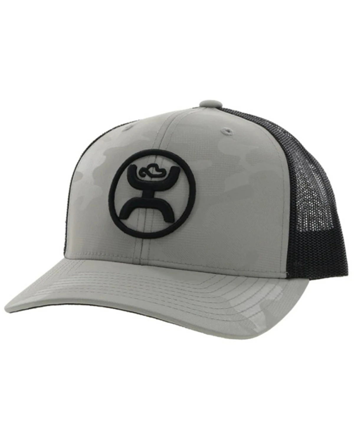 HOOey Men's Grey & Black O Classic Embroidered Logo Mesh-Back Trucker Cap 8 HOOey Men's Grey & Black O Classic Embroidered Logo Mesh-Back Trucker Cap - Image 6