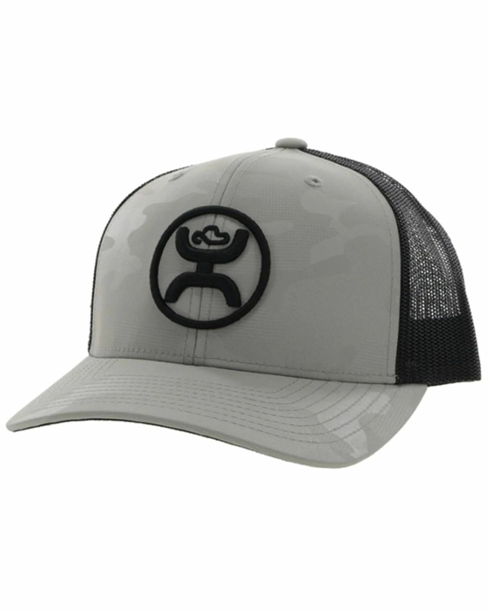 HOOey Men's Grey & Black O Classic Embroidered Logo Mesh-Back Trucker Cap 3 HOOey Men's Grey & Black O Classic Embroidered Logo Mesh-Back Trucker Cap