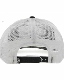 Alternative view of HOOey Men's White & Charcoal Liberty Roper Flag Patch Mesh-Back Trucker Cap 