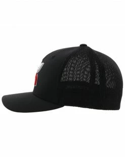 Hooey Men's Boquillas Logo Embroidered Mesh Back Trucker Cap Black -Hooey Shop 2000356386 001 P4