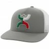 Hooey Men's Boquillas Logo Embroidered Mesh Back Trucker Cap Grey