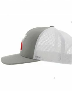 Hooey Men's Boquillas Logo Embroidered Mesh Back Trucker Cap Grey -Hooey Shop 2000356387 020 P4