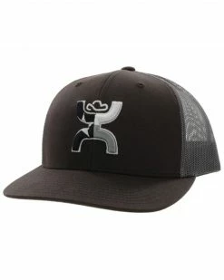 Hooey Men's Texican Logo Embroidered Mesh Back Trucker Cap Brown