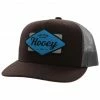 Hooey Men's Diamond Logo Patch Mesh Back Trucker Cap Brown -Hooey Shop 2000356389 200 P1