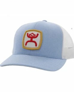 Hooey Men's Zeneith Logo Patch Mesh Back Trucker Cap Blue