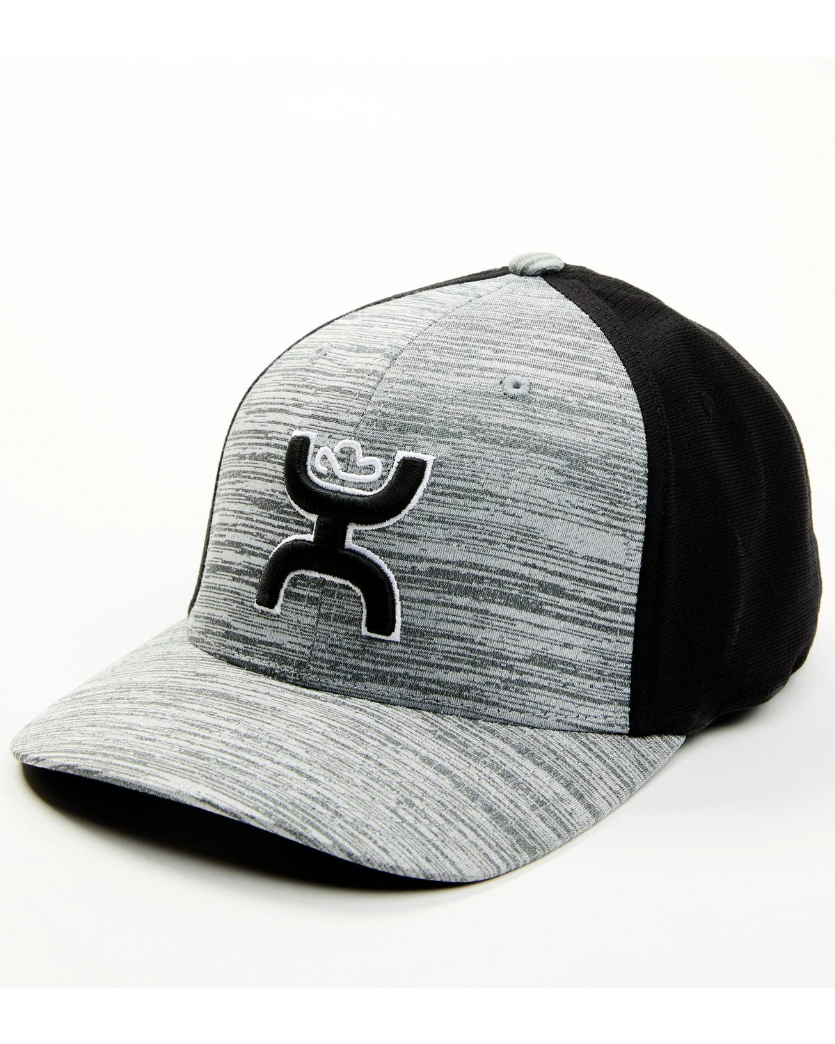 Hooey Men's Embroidered Logo Flexfit Ball Cap Charcoal 6 Hooey Men's Embroidered Logo Flexfit Ball Cap Charcoal - Image 4