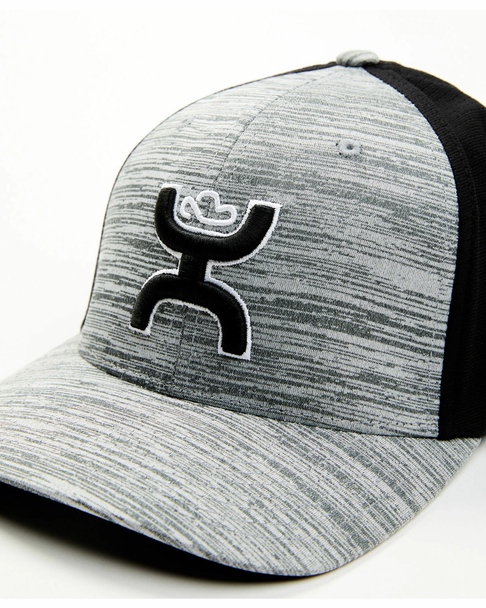 Hooey Men's Embroidered Logo Flexfit Ball Cap Charcoal 4 Hooey Men's Embroidered Logo Flexfit Ball Cap Charcoal - Image 2