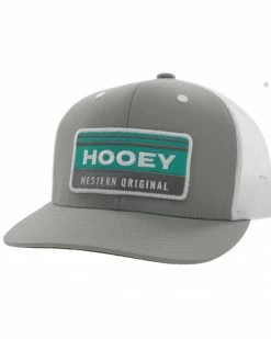 Hooey Men's Horizon Logo Patch Mesh Back Trucker Cap Grey 13 Hooey Men's Horizon Logo Patch Mesh Back Trucker Cap Grey -Hooey Shop 2000356394 020 P1 1