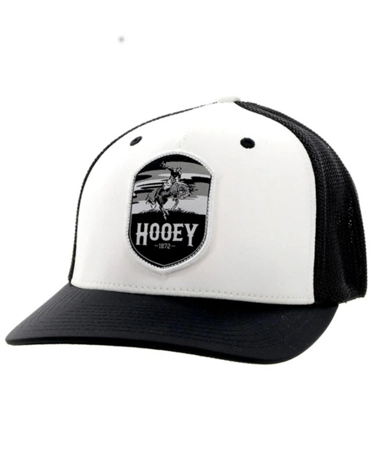 Hooey Men's Cheyenne Logo Patch Mesh Back Trucker Cap White 8 Hooey Men's Cheyenne Logo Patch Mesh Back Trucker Cap White - Image 6
