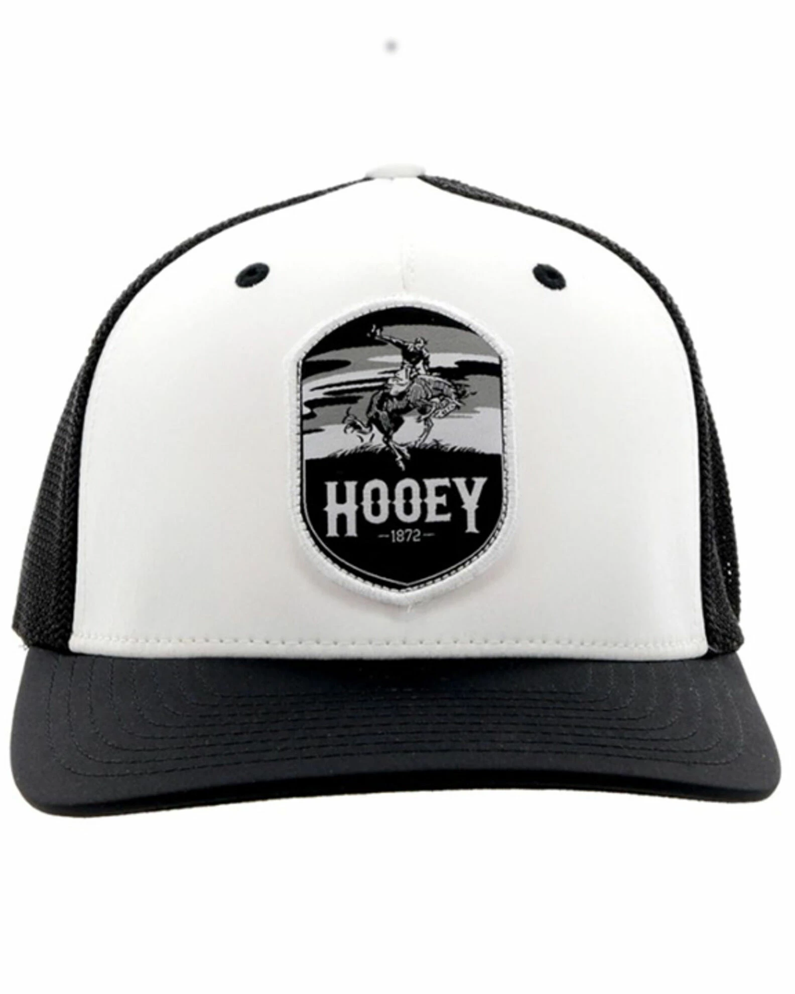 Hooey Men's Cheyenne Logo Patch Mesh Back Trucker Cap White 5 Hooey Men's Cheyenne Logo Patch Mesh Back Trucker Cap White - Image 3