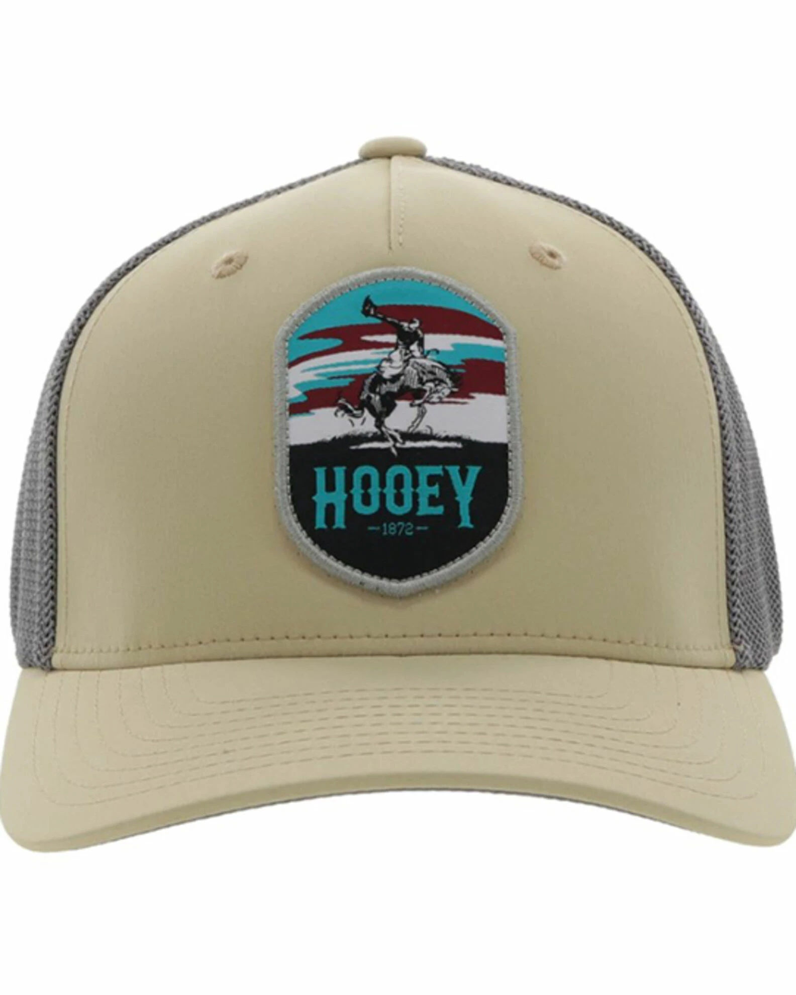 Hooey Men's Cheyenne Logo Patch Mesh Back Trucker Cap Tan 5 Hooey Men's Cheyenne Logo Patch Mesh Back Trucker Cap Tan - Image 3