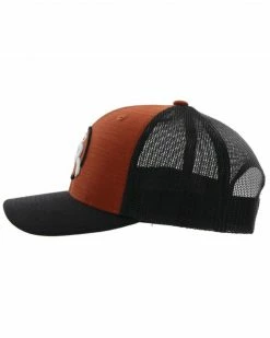 Hooey Men's Strap Roughy Embroidered Logo Mesh Back Trucker Cap Orange -Hooey Shop 2000356404 800 P4