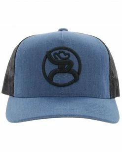 Hooey Men's Strap Roughy Embroidered Logo Mesh Back Trucker Cap Indigo -Hooey Shop 2000356405 402 P3