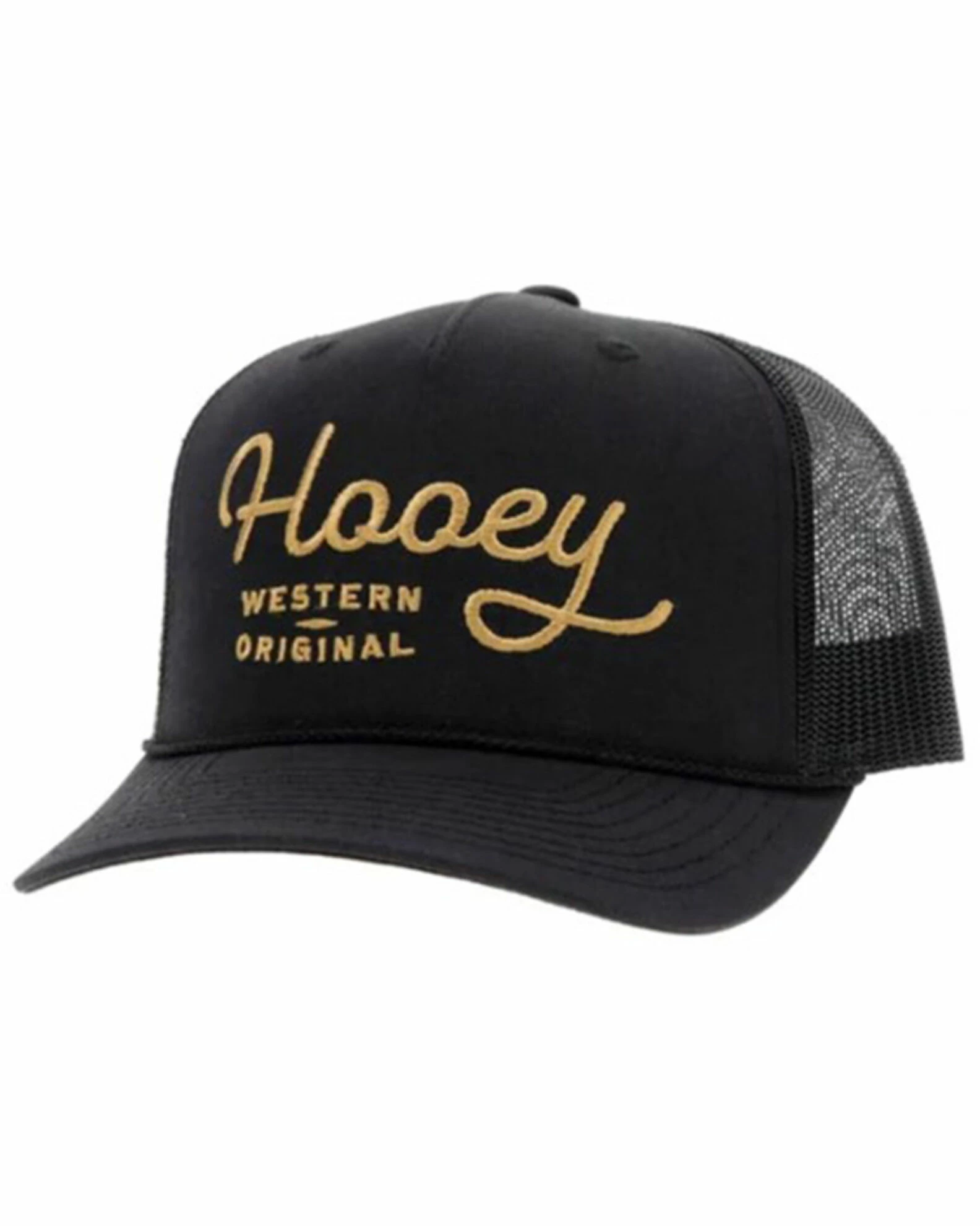Hooey Men's Embroidered Logo Script Mesh Back Ball Cap Black 2 Hooey Men's Embroidered Logo Script Mesh Back Ball Cap Black
