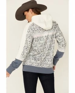 Hooey Women's Ditsy Floral Print Hoodie Cream -Hooey Shop 2000360945 110 P3