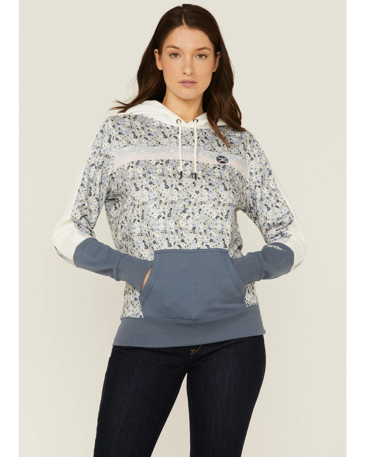 Hooey Women's Serape Cheyenne Floral Hoodie Sweatshirt Cream 7 Hooey Women's Serape Cheyenne Floral Hoodie Sweatshirt Cream - Image 5