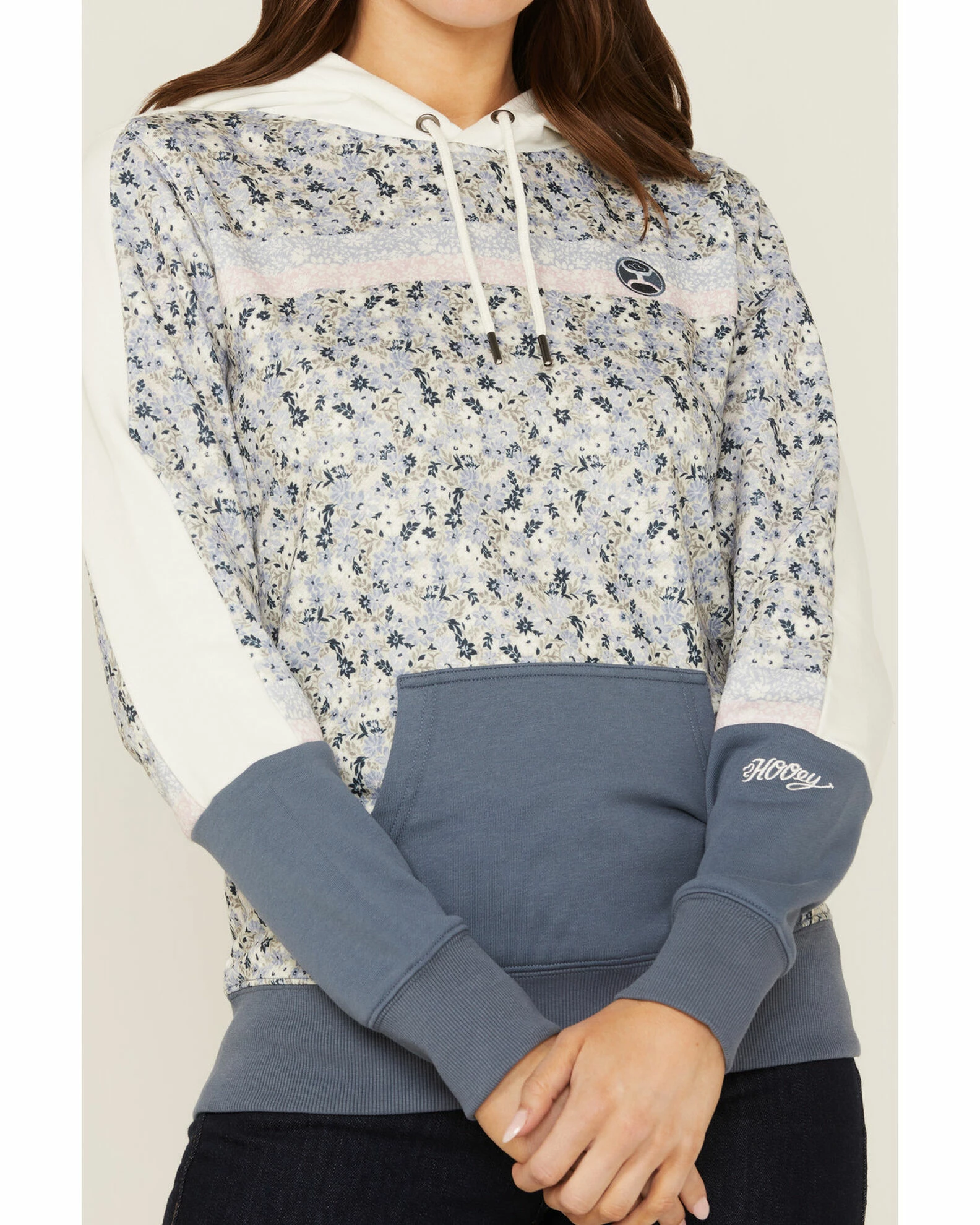 Hooey Women's Serape Cheyenne Floral Hoodie Sweatshirt Cream 5 Hooey Women's Serape Cheyenne Floral Hoodie Sweatshirt Cream - Image 3