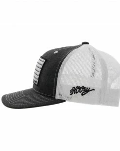 Hooey Kids' Liberty Roper Flag Patch Mesh Back Trucker Cap For Unisex-Kid Black -Hooey Shop 2000361478 001 P4