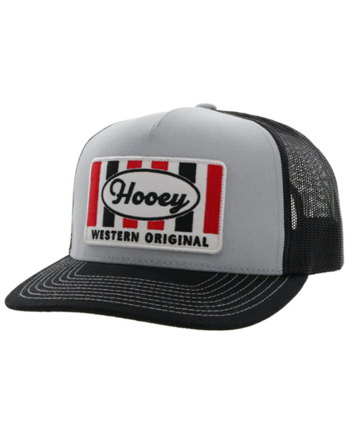 Hooey Men's Sudan Logo Patch Mesh Back Trucker Cap Grey 8 Hooey Men's Sudan Logo Patch Mesh Back Trucker Cap Grey - Image 6