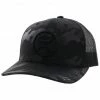 Hooey Kids' O Classic Embroidered Logo Camo Print Mesh Back Trucker Cap For Unisex-Kid Black
