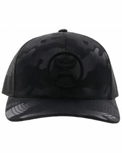Hooey Kids' O Classic Embroidered Logo Camo Print Mesh Back Trucker Cap For Unisex-Kid Black -Hooey Shop 2000361502 001 P3