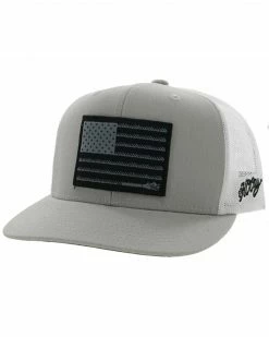 Hooey Men's Liberty Roper Mesh Back Trucker Cap Grey