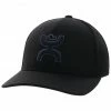 Hooey Men's Coach Logo Embroidered Mesh Back Trucker Cap Black