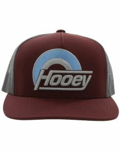 Hooey Men's Suds Logo Embroidered Mesh Back Trucker Cap Maroon -Hooey Shop 2000361518 642 P3