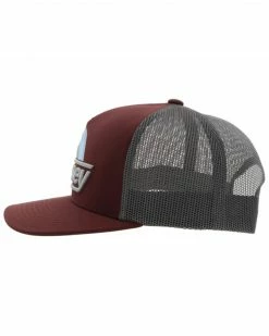 Hooey Men's Suds Logo Embroidered Mesh Back Trucker Cap Maroon -Hooey Shop 2000361518 642 P4