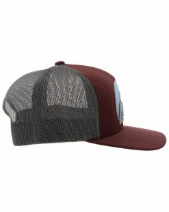Hooey Men's Suds Logo Embroidered Mesh Back Trucker Cap Maroon -Hooey Shop 2000361518 642 P5