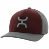 Hooey Men's Solo III Logo Embroidered Mesh Back Trucker Cap Maroon -Hooey Shop 2000361522 642 P1