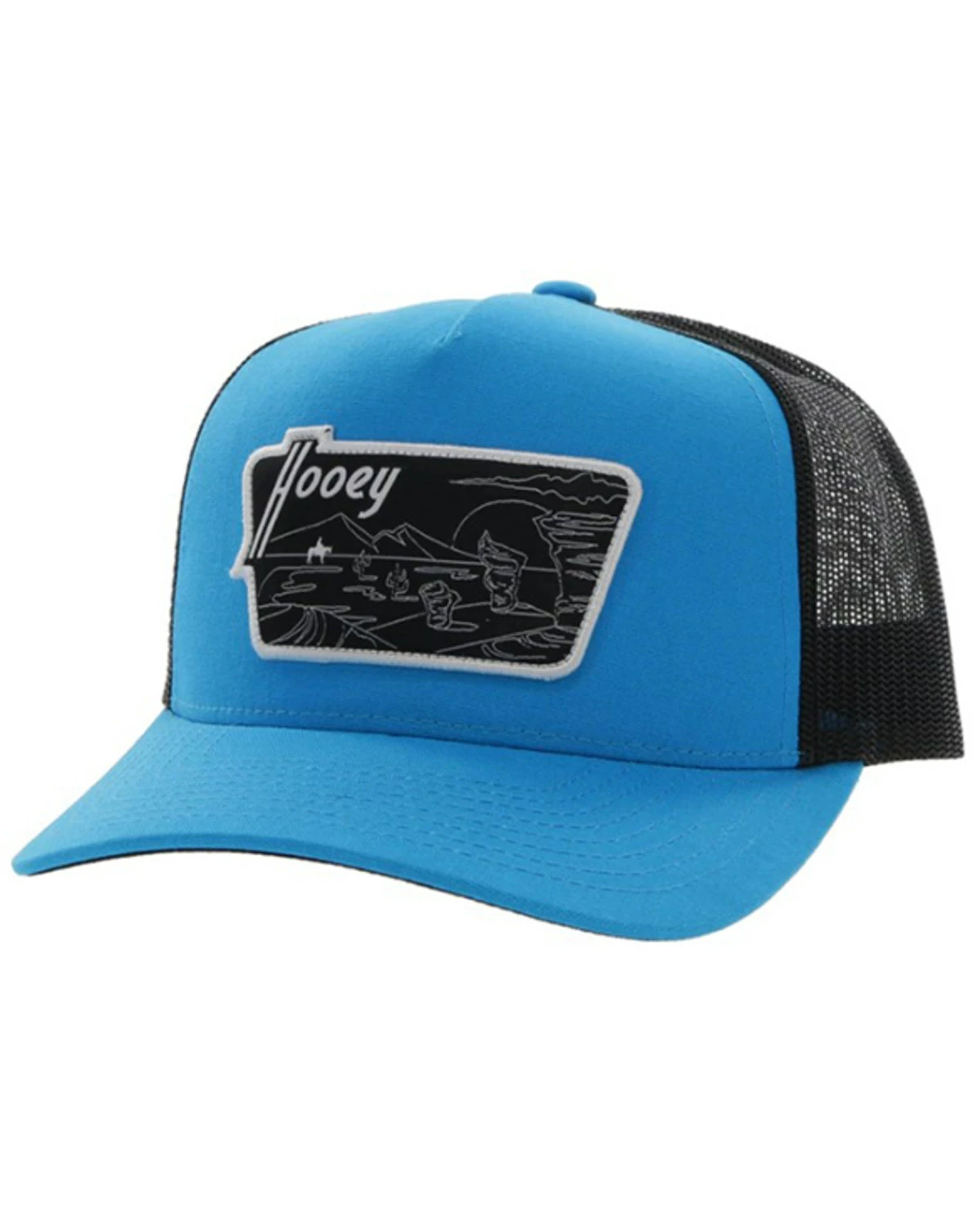 Hooey Men's Davis Desert Logo Patch Mesh Back Trucker Cap Blue 8 Hooey Men's Davis Desert Logo Patch Mesh Back Trucker Cap Blue - Image 6