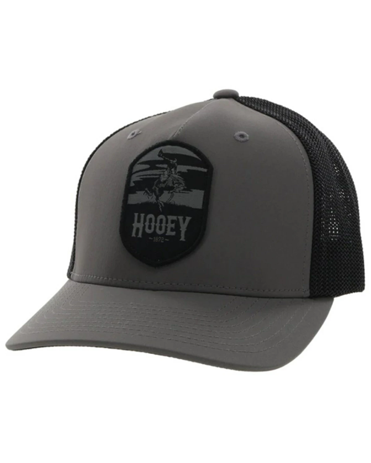 Hooey Men's Cheyenne Logo Patch Mesh Back Trucker Cap Charcoal 8 Hooey Men's Cheyenne Logo Patch Mesh Back Trucker Cap Charcoal - Image 6