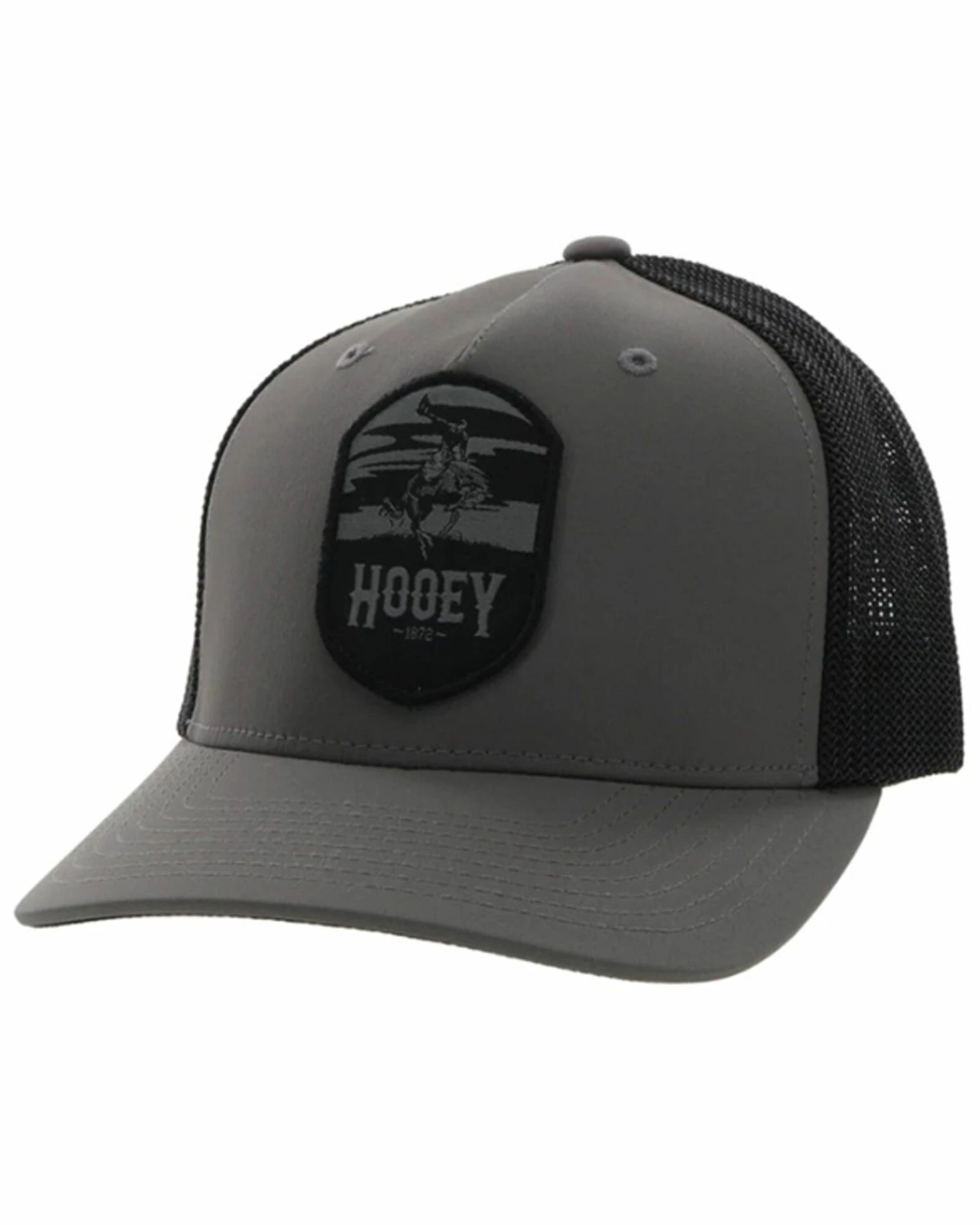Hooey Men's Cheyenne Logo Patch Mesh Back Trucker Cap Charcoal 3 Hooey Men's Cheyenne Logo Patch Mesh Back Trucker Cap Charcoal