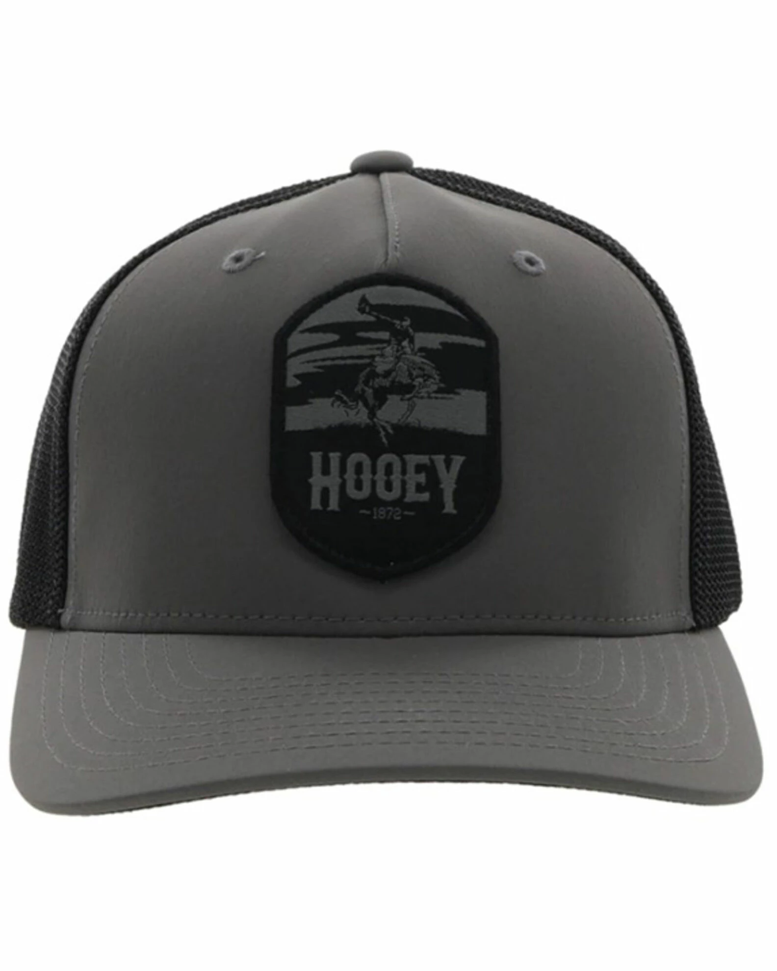 Hooey Men's Cheyenne Logo Patch Mesh Back Trucker Cap Charcoal 5 Hooey Men's Cheyenne Logo Patch Mesh Back Trucker Cap Charcoal - Image 3
