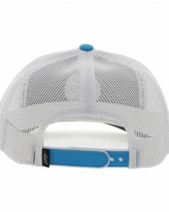 Alternative view of HOOey Men's Primo Logo Embroidered Mesh Back Trucker Cap  Blue