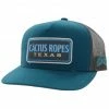 Hooey Men's Cactus Ropes Patch Mesh Back Trucker Cap Blue -Hooey Shop 2000361540 400 P1